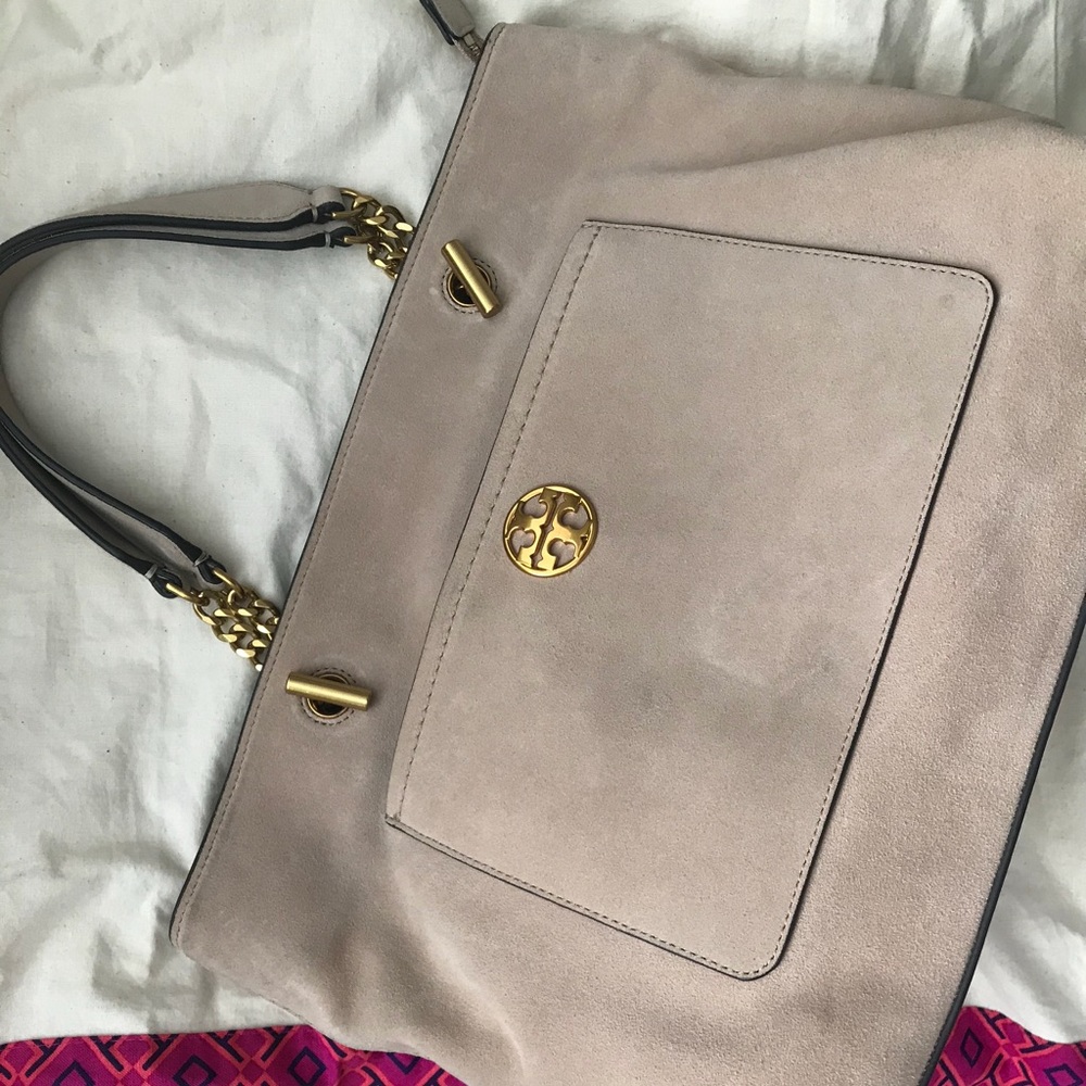 Tory Burch Chelsea suede satchel bag